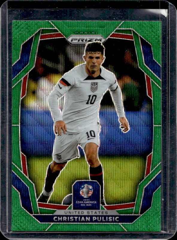 Christian Pulisic 2024 Prizm Copa America #150 Green Wave RAW