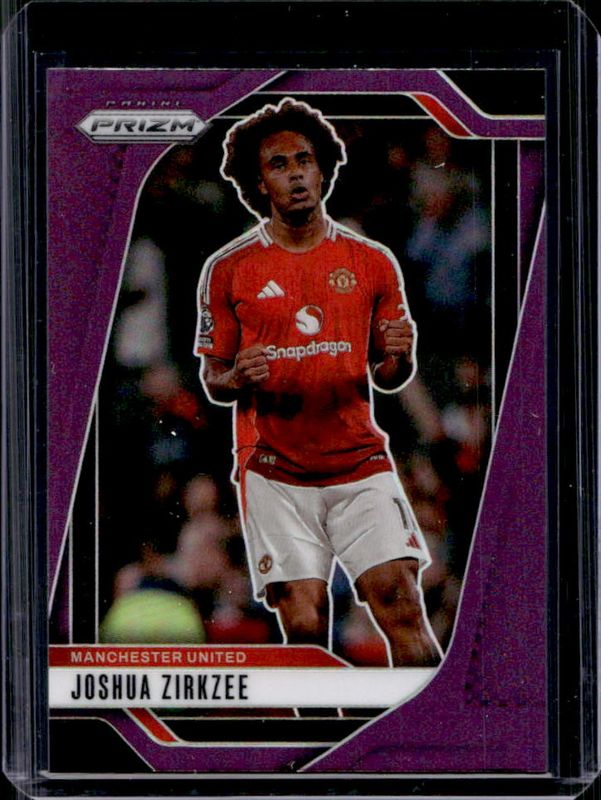 Joshua Zirkzee 2024 Prizm Premier League #128 Purple RAW