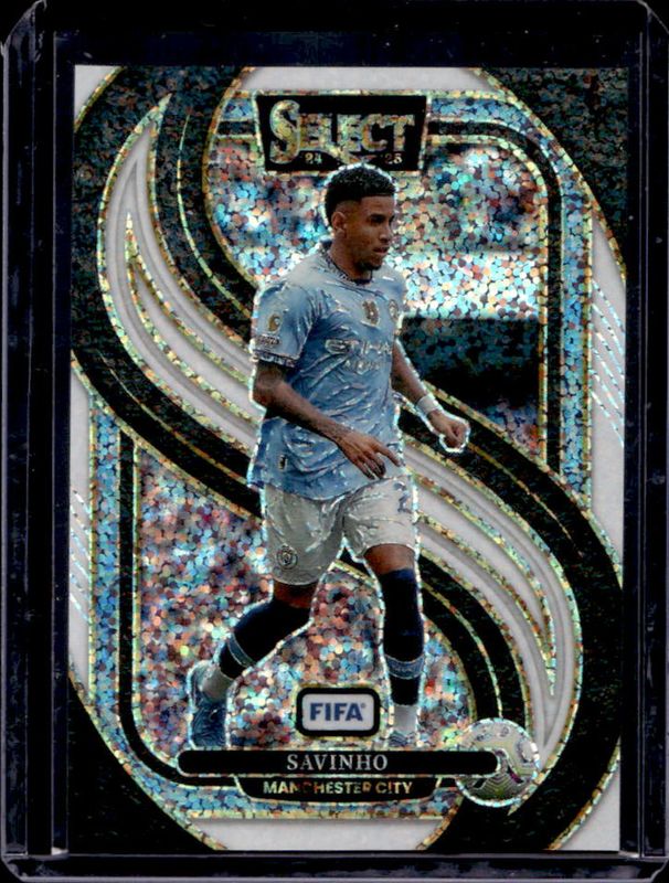 Savinho 2024 Select FIFA #126 Mezzanine White Sparkle RAW