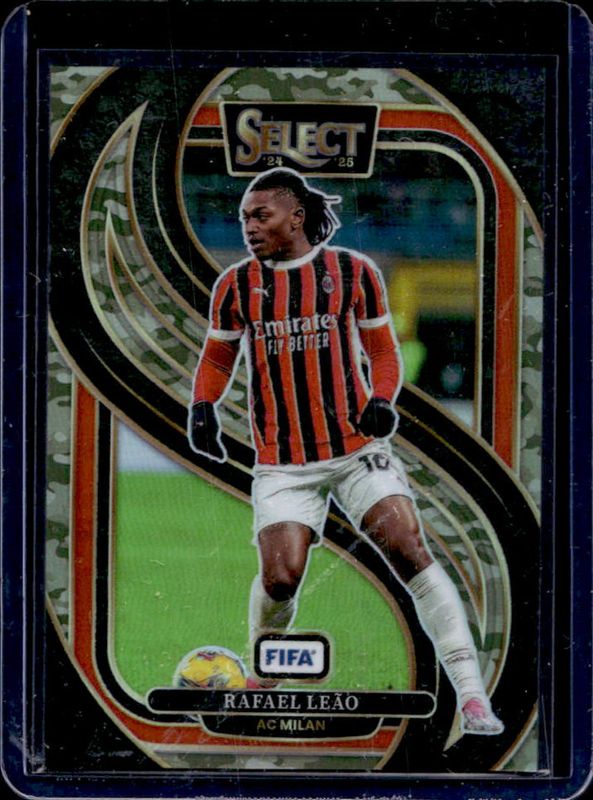 Rafael Leao 2024 Select FIFA #142 Mezzanine Camo /135 RAW