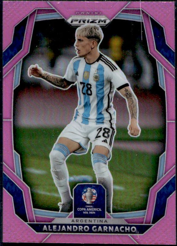 Alejandro Garnacho 2024 Prizm Copa America #15 Pink RAW