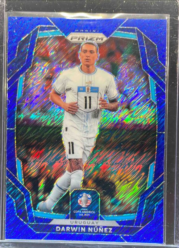 Darwin Nunez 2024 Prizm Copa America #107 Blue Shimmer /7 RAW