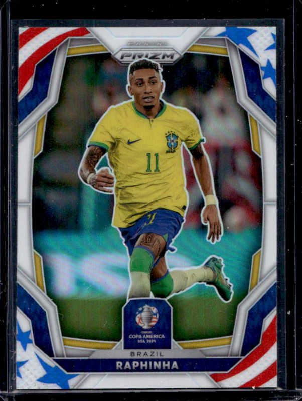 Raphinha 2024 Prizm Copa America #26 Stars & Stripes /24 RAW