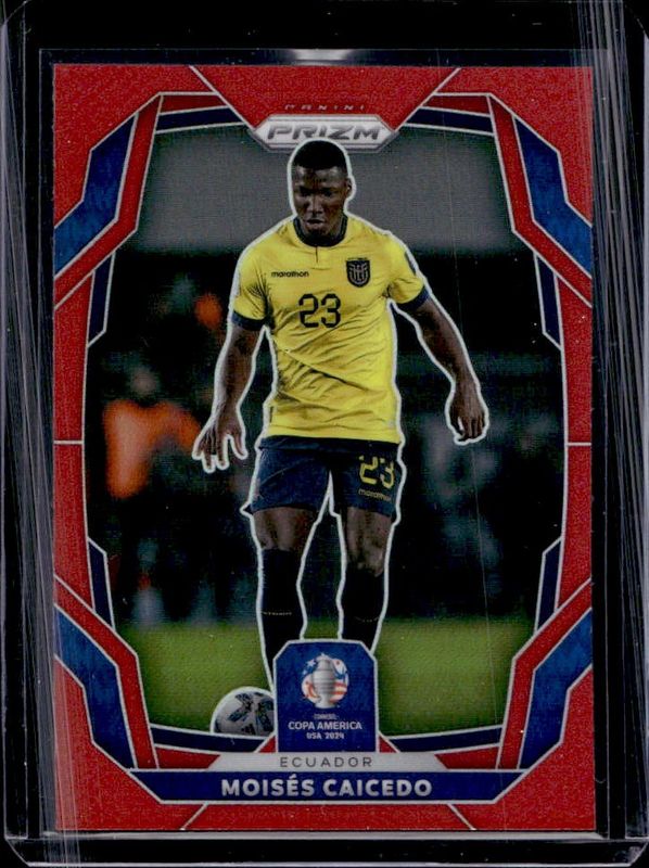 Moises Caicedo 2024 Prizm Copa America #65 Red /199 RAW