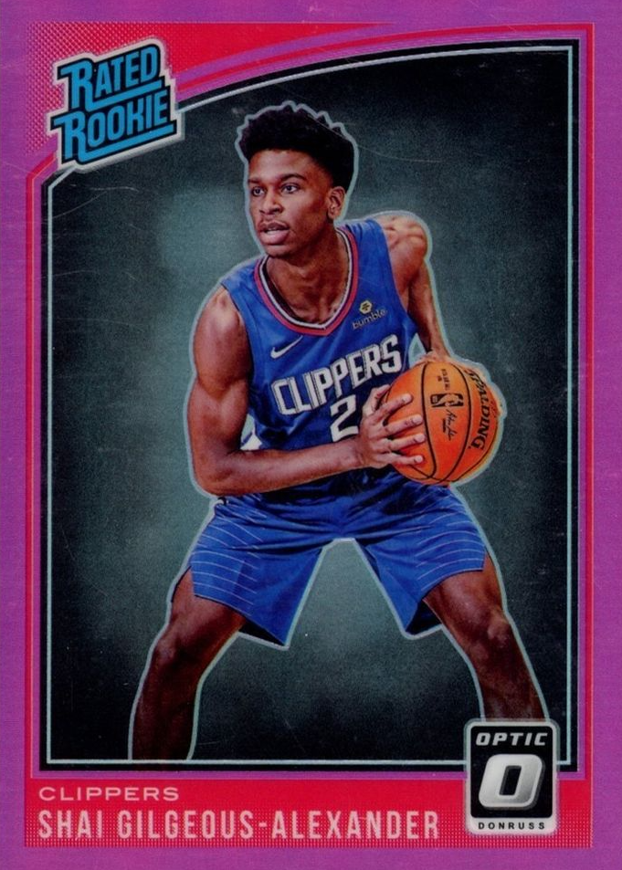nbaカード Shai Gilgeous Alexander /99 RC Shai Gilgeous-Alexander 2018 Optic #162 Pink /25 Price Guide
