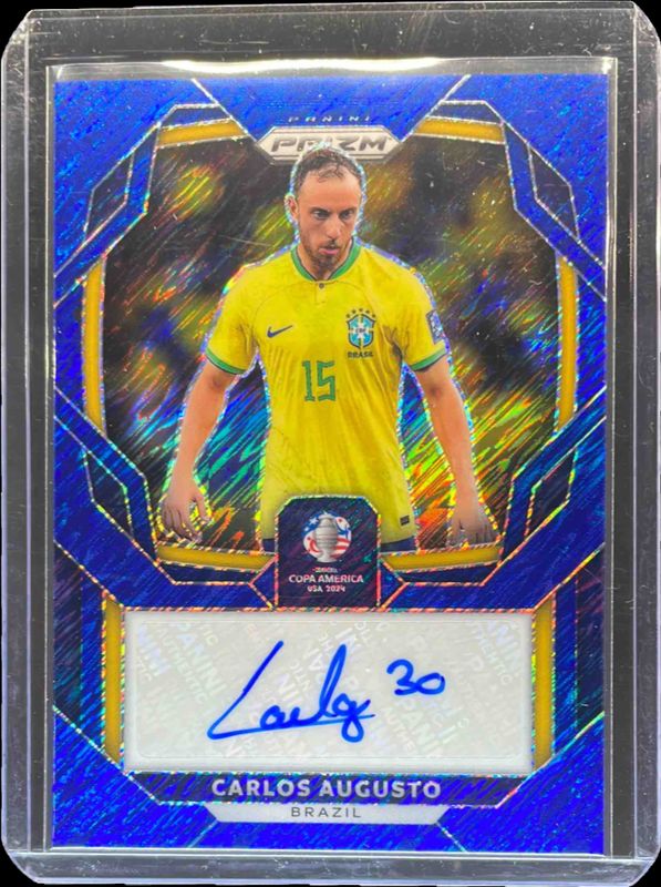 Carlos Augusto 2024 Prizm Copa America #S-CAO Signatures - Blue Shimmer RAW