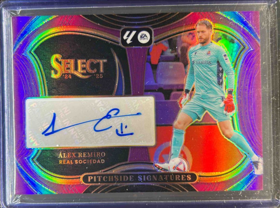 Remiro 2024 Select La Liga #PS-AR Pitchside Signatures Purple /49 RAW