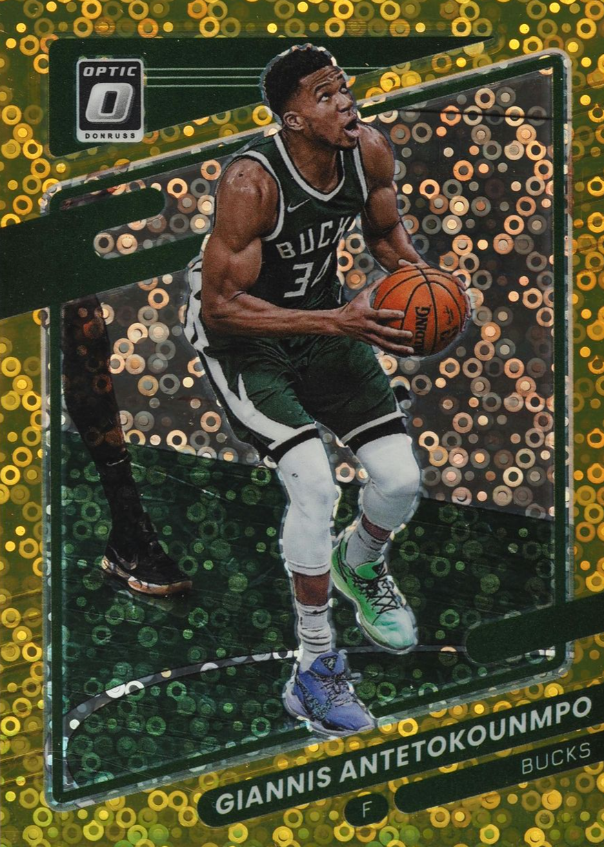 Giannis Antetokounmpo 2021 Panini Donruss Optic #31 Fast Break Gold /10 ...