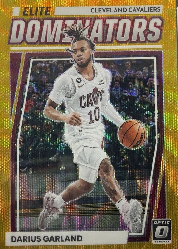 Darius Garland 2022 Optic #14 Elite Dominators - Gold Wave /10 RAW
