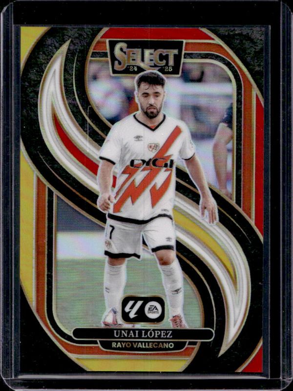 Unai Lopez 2024 Select La Liga #129 Base Multi-Color RAW