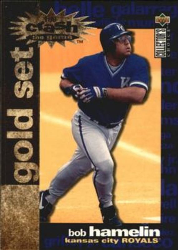 Bob Hamelin 1995 Collector's Choice #CR9 You Crash the Game Gold Exchange RAW