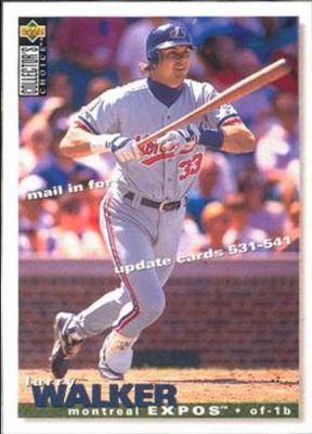 1995 Collector's Choice #TC1 Update Trade Card Redemptions