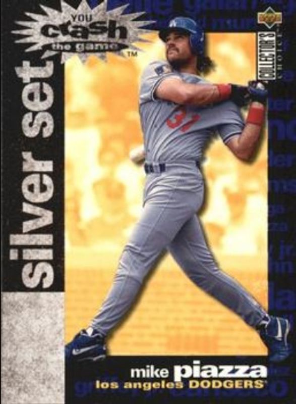 Mike Piazza 1995 Collector's Choice #CR15 You Crash the Game Silver Exchange RAW