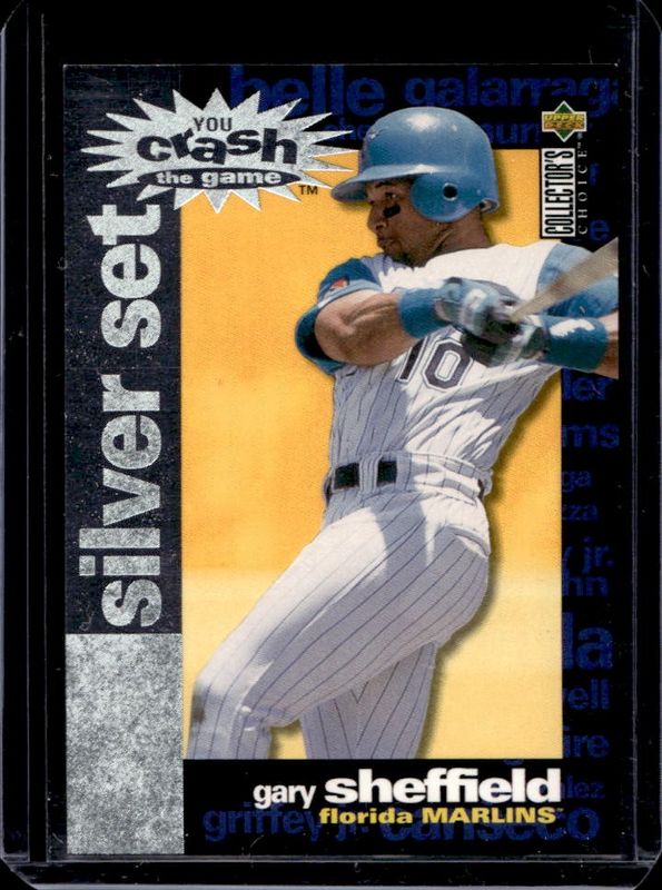 Gary Sheffield 1995 Collector's Choice #CR18 You Crash the Game Silver Exchange RAW