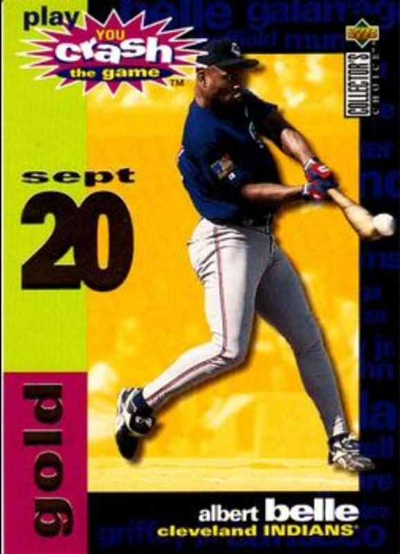 Albert Belle 1995 Collector's Choice #CG2c You Crash the Game Gold RAW