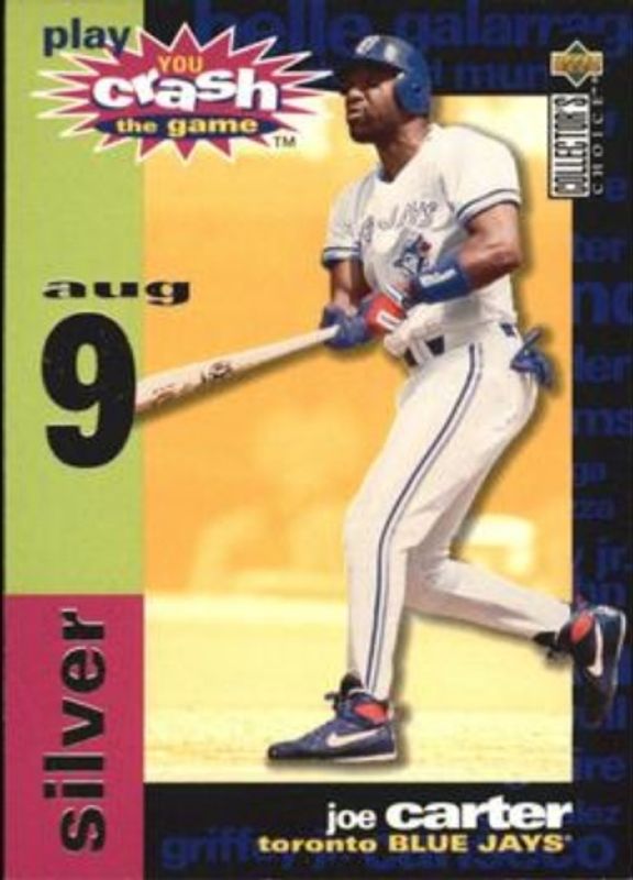 Joe Carter 1995 Collector's Choice #CG5b You Crash the Game Silver RAW