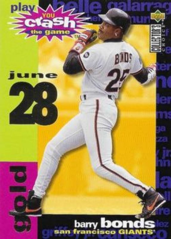 Barry Bonds 1995 Collector's Choice #CG3a You Crash the Game Gold RAW