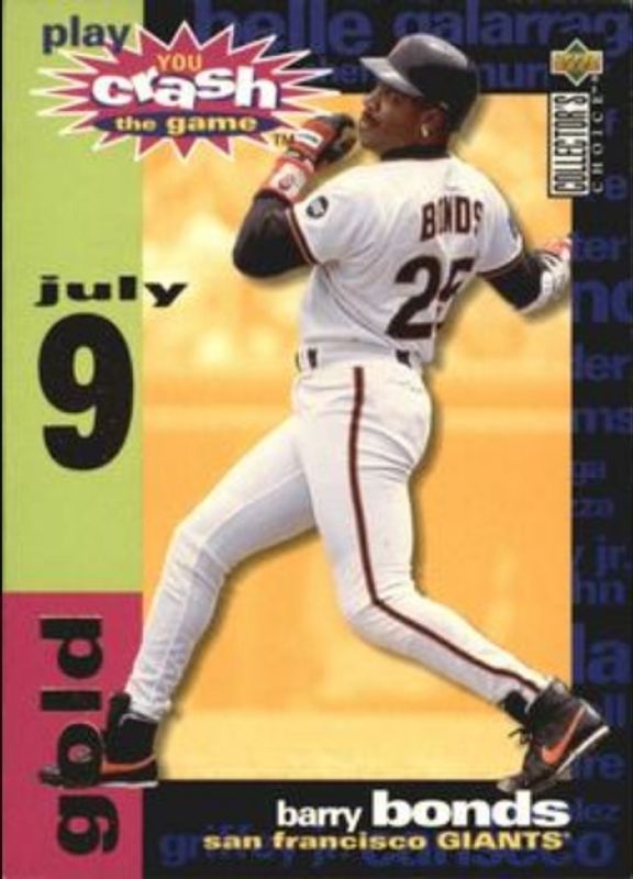Barry Bonds 1995 Collector's Choice #CG3b You Crash the Game Gold RAW