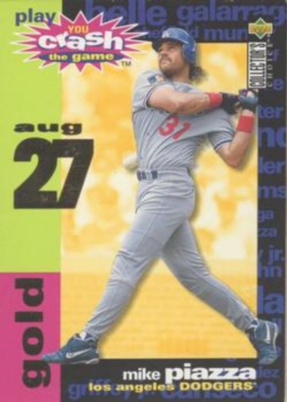 Mike Piazza 1995 Collector's Choice #CG15b You Crash the Game Gold RAW