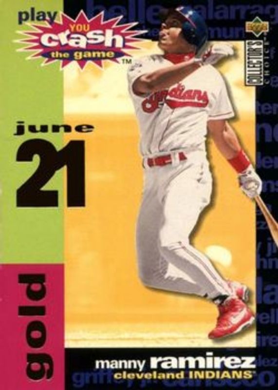 Manny Ramirez 1995 Collector's Choice #CG16a You Crash the Game Gold RAW
