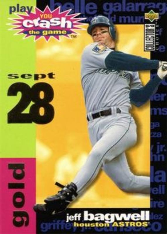 Jeff Bagwell 1995 Collector's Choice #CG1c You Crash the Game Gold RAW