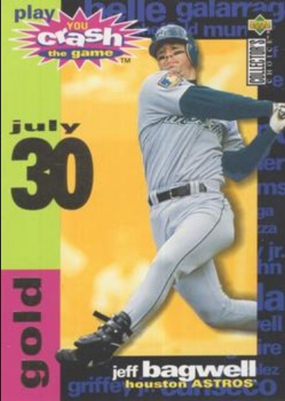 Jeff Bagwell 1995 Collector's Choice #CG1a You Crash the Game Gold RAW