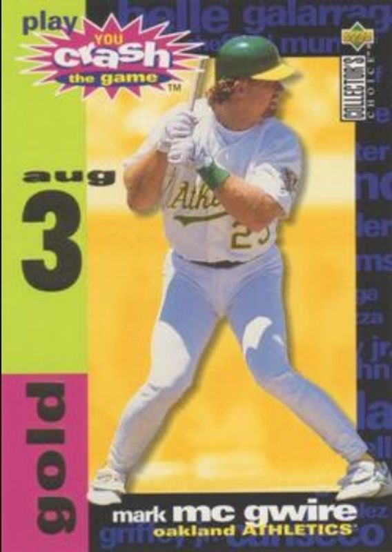 Mark McGwire 1995 Collector's Choice #CG13b You Crash the Game Gold RAW