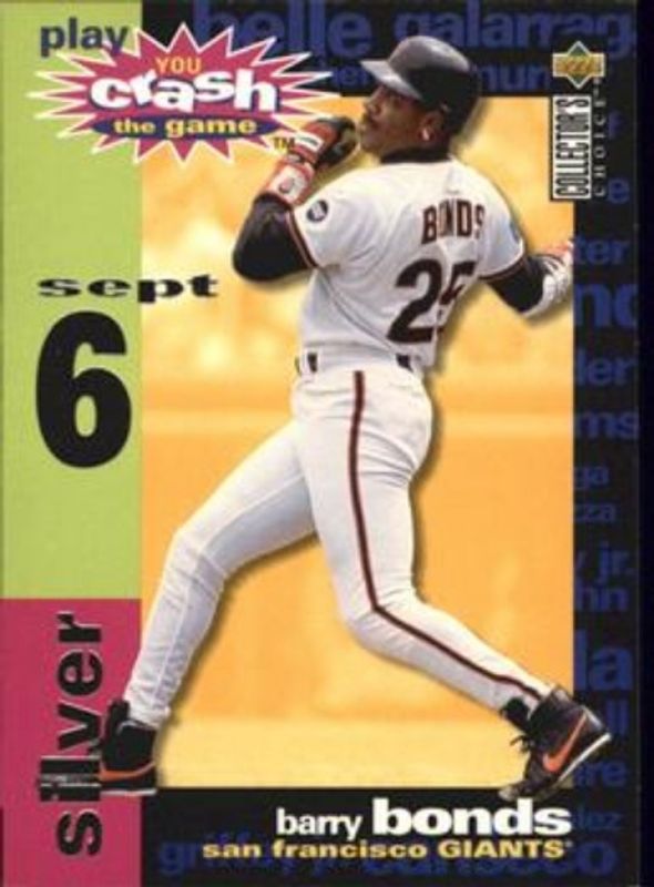 Barry Bonds 1995 Collector's Choice #CG3c You Crash the Game Silver RAW