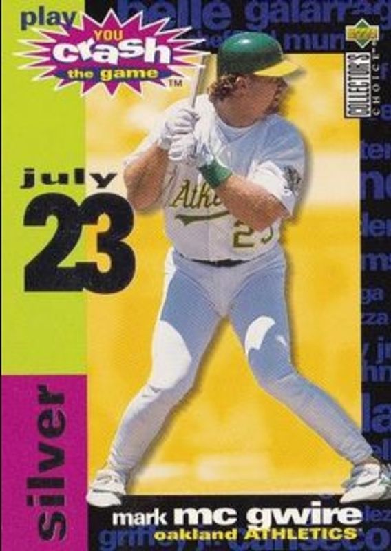 Mark McGwire 1995 Collector's Choice #CG13a You Crash the Game Silver RAW
