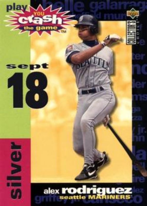 Alex Rodriguez 1995 Collector's Choice #CG17b You Crash the Game Silver RAW