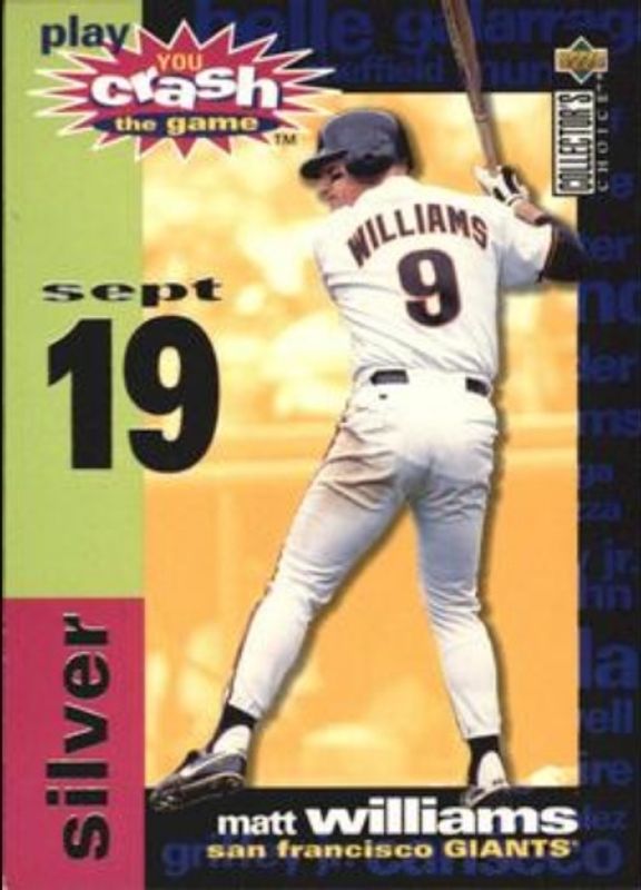 Matt Williams 1995 Collector's Choice #CG20c You Crash the Game Silver RAW