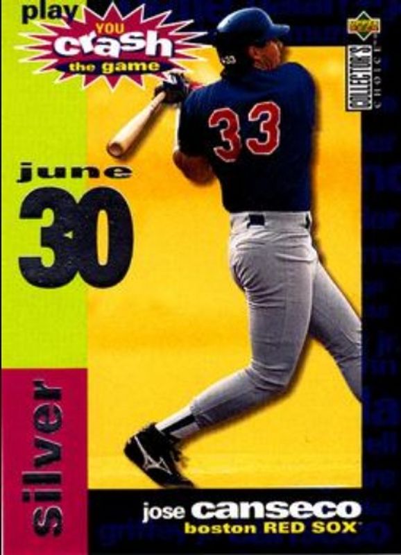 Jose Canseco 1995 Collector's Choice #CG4a You Crash the Game Silver RAW