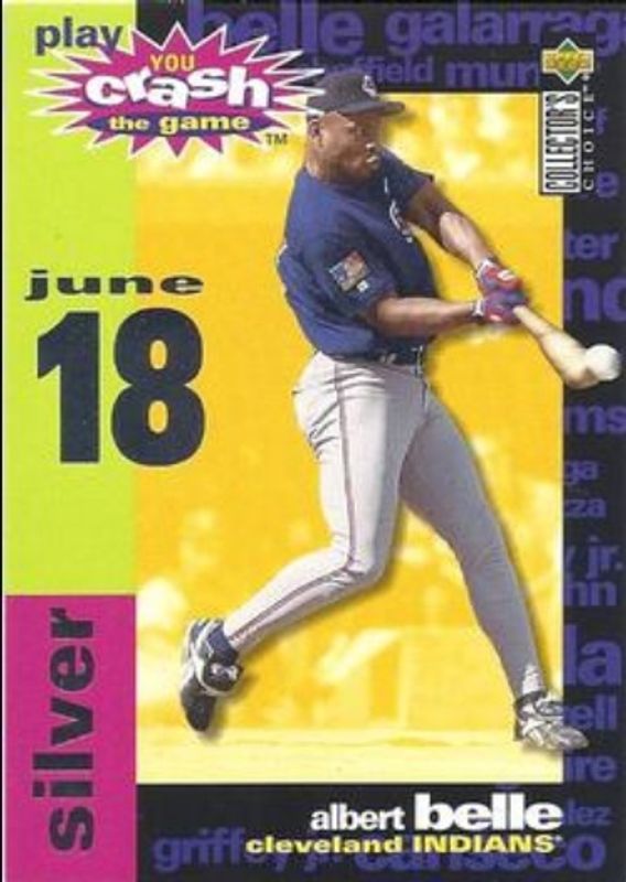 Albert Belle 1995 Collector's Choice #CG2a You Crash the Game Silver RAW