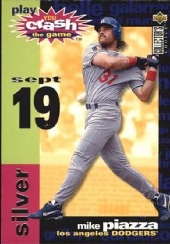 Mike Piazza 1995 Collector's Choice #CG15c You Crash the Game Silver RAW