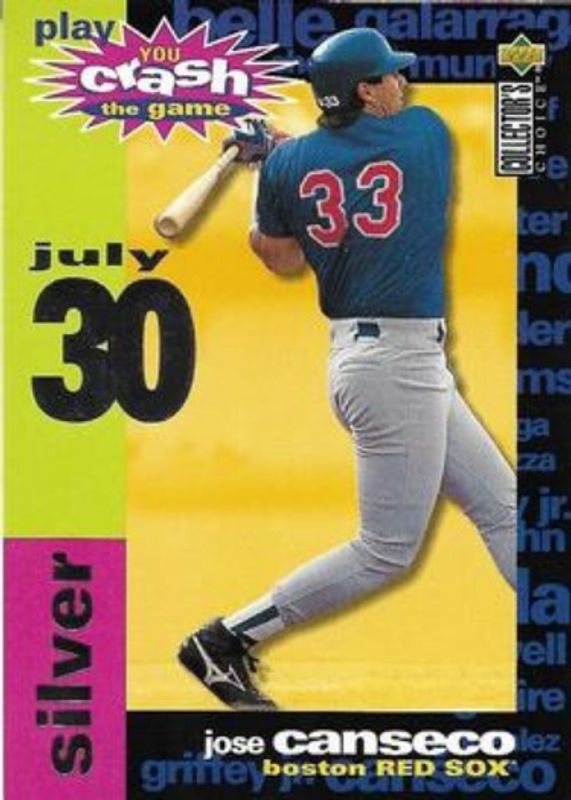 Jose Canseco 1995 Collector's Choice #CG4b You Crash the Game Silver RAW