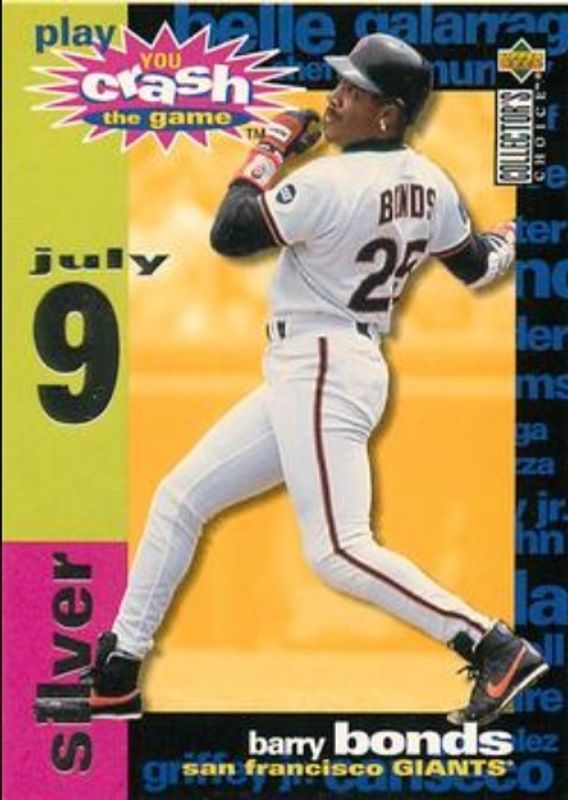 Barry Bonds 1995 Collector's Choice #CG3b You Crash the Game Silver RAW