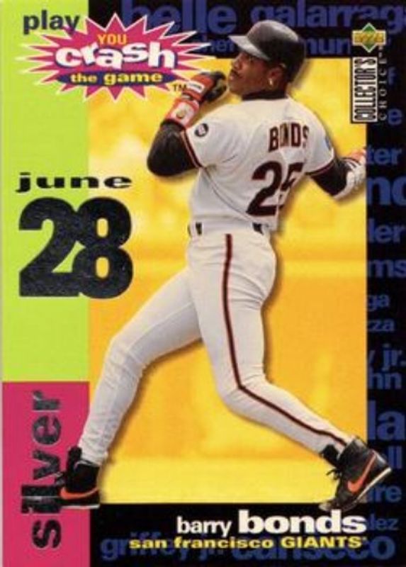 Barry Bonds 1995 Collector's Choice #CG3a You Crash the Game Silver RAW