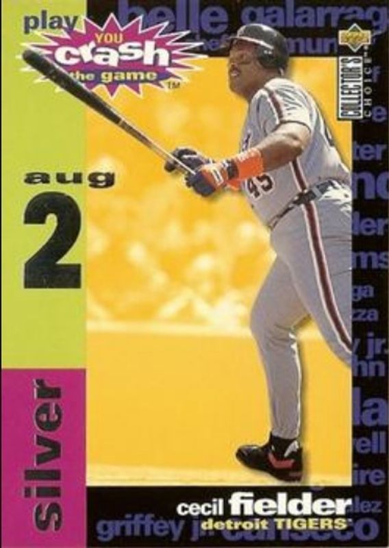 Cecil Fielder 1995 Collector's Choice #CG6b You Crash the Game Silver RAW