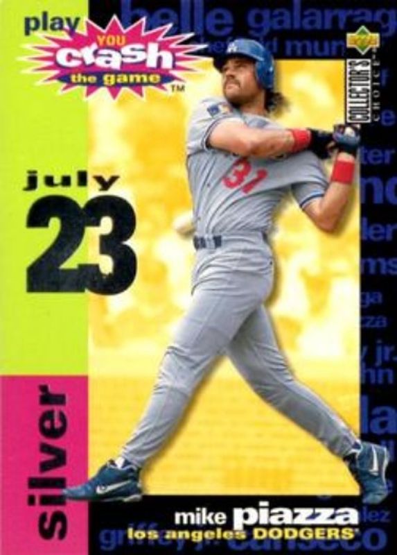 Mike Piazza 1995 Collector's Choice #CG15a You Crash the Game Silver RAW