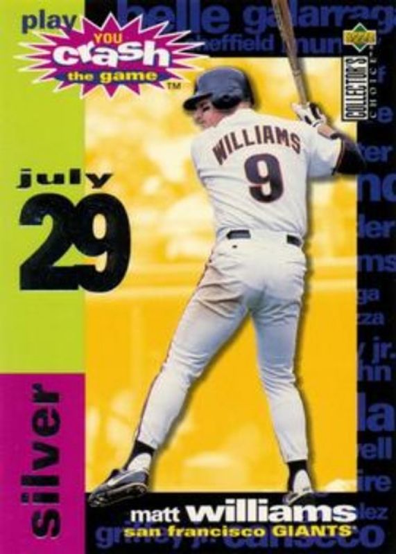Matt Williams 1995 Collector's Choice #CG20a You Crash the Game Silver RAW