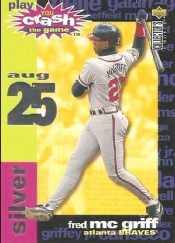 Fred McGriff 1995 Collector's Choice #CG12a You Crash the Game Silver RAW