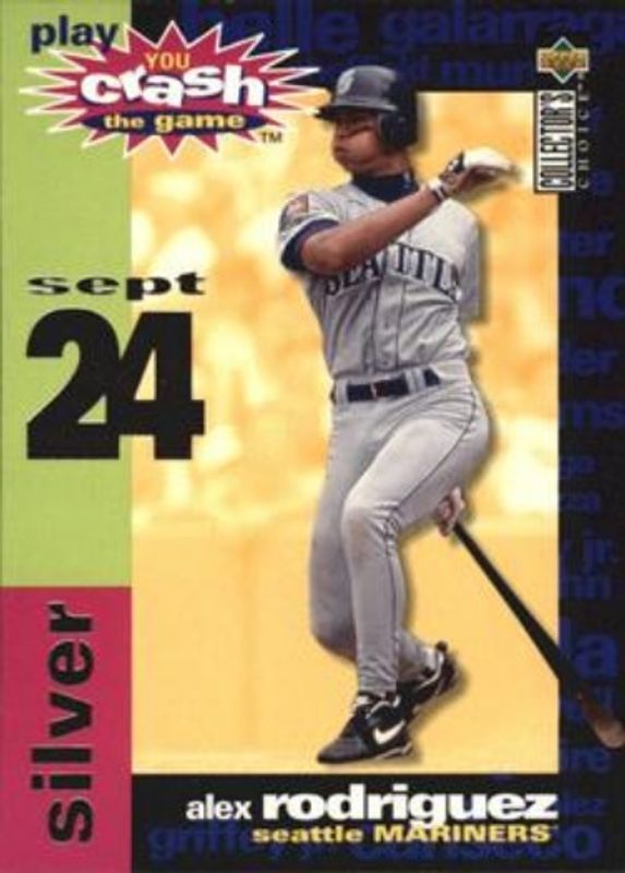 Alex Rodriguez 1995 Collector's Choice #CG17c You Crash the Game Silver RAW