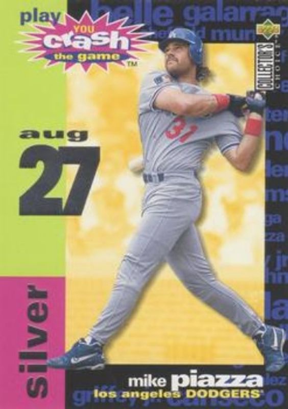 Mike Piazza 1995 Collector's Choice #CG15b You Crash the Game Silver RAW