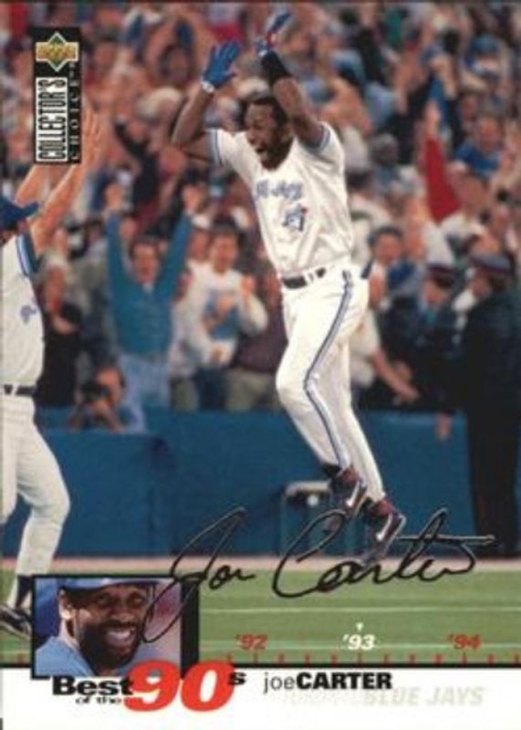 Joe Carter 1995 Collector's Choice #59 Silver Signatures RAW