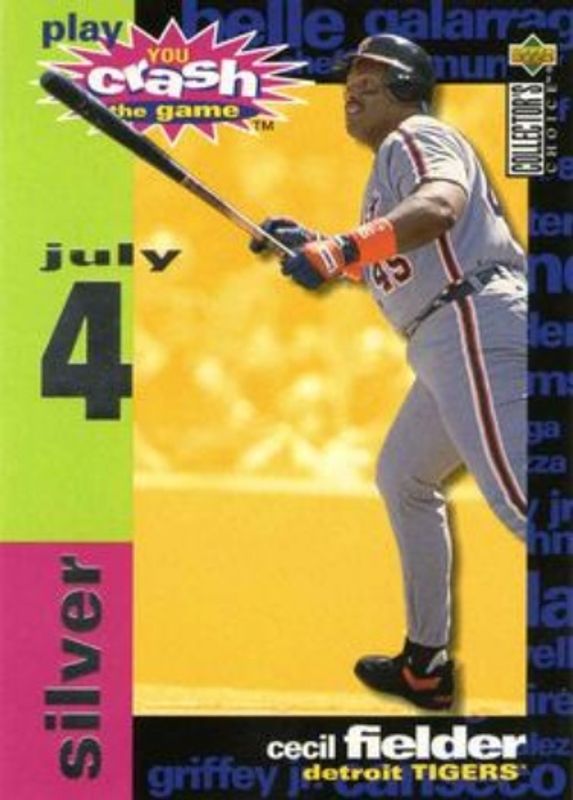 Cecil Fielder 1995 Collector's Choice #CG6a You Crash the Game Silver RAW