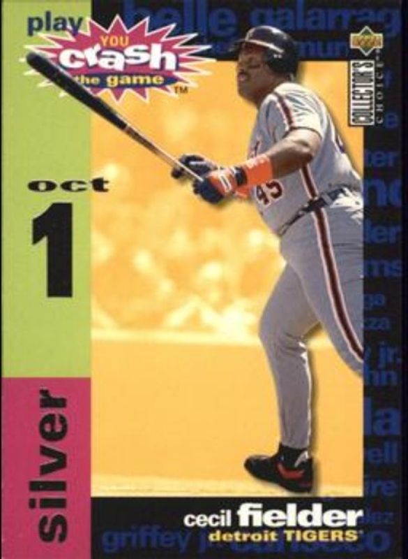 Cecil Fielder 1995 Collector's Choice #CG6c You Crash the Game Silver RAW