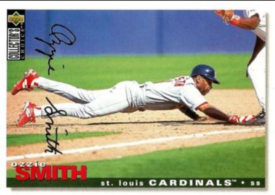 Ozzie Smith 1995 Collector's Choice #200 Silver Signatures RAW