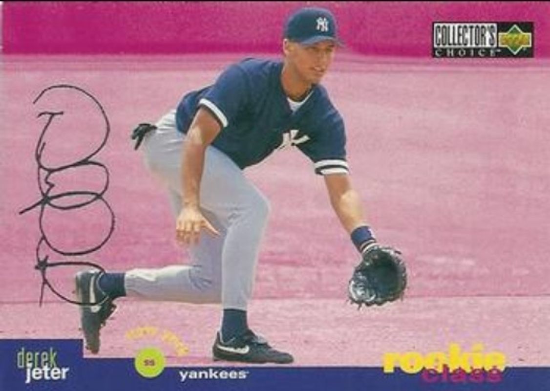 Derek Jeter 1995 Collector's Choice #15 Silver Signatures RAW