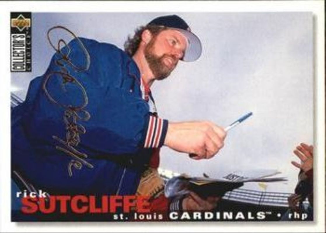 Rick Sutcliffe 1995 Collector's Choice #194 Gold Signatures RAW