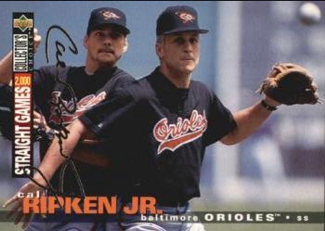 Cal Ripken, Jr. 1995 Collector's Choice #85 Silver Signatures RAW